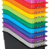 Really Good Stuff Rainbow Name Labels Durable Book and Binder Holders (Set of 12)