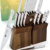 DALSTRONG Knife Block Set - 5 Piece - Gladiator Series - with Modular, Multi-Level Block - German HC Stainless Steel - Premium ABS Polymer Handles - NSF Certified