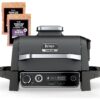 Ninja 7-in-1 Woodfire Electric Outdoor Grill &Air Fryer Grill ,Grey - MadeInUSA