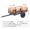 VEVOR Heavy Duty Steel ATV Dump Trailer, 1500-Pound Load Capacity 15 Cubic Feet, Tow Behind Dump Cart Garden Trailer, with Removable Sides and 2 - MadeInUSA