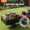 VEVOR Heavy Duty ATV Trailer Steel Dump Cart, 750-Pound 15 Cubic Feet, Garden Utility Trailer with Removable Sides for Riding L - MadeInUSA