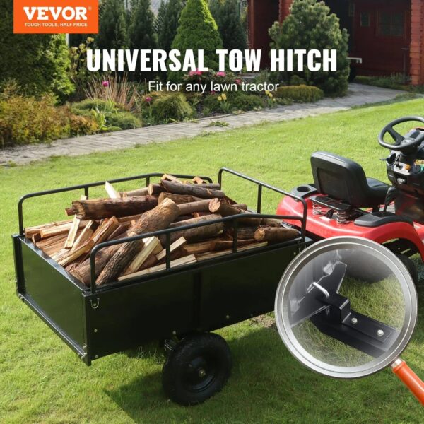 AAE477C9-8CEF-3C9A-8500-95877322CA48 VEVOR Heavy Duty ATV Trailer Steel Dump Cart, 750-Pound 15 Cubic Feet, Garden Utility Trailer with Removable Sides for Riding L - MadeInUSA