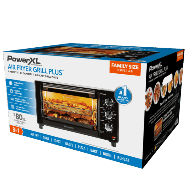 AB11F65D-1C2C-CCA7-9D08-5D7854797579 PowerXL Air Fryer Grill Plus, Toaster Oven, Black, 1500 Watts - MadeInUSA