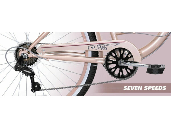 B04B3086-DA3E-ACA1-BBF7-645F3D63DB28 Kent 26 in. Bayside Women's Cruiser Bike, Rose Gold - MadeInUSA