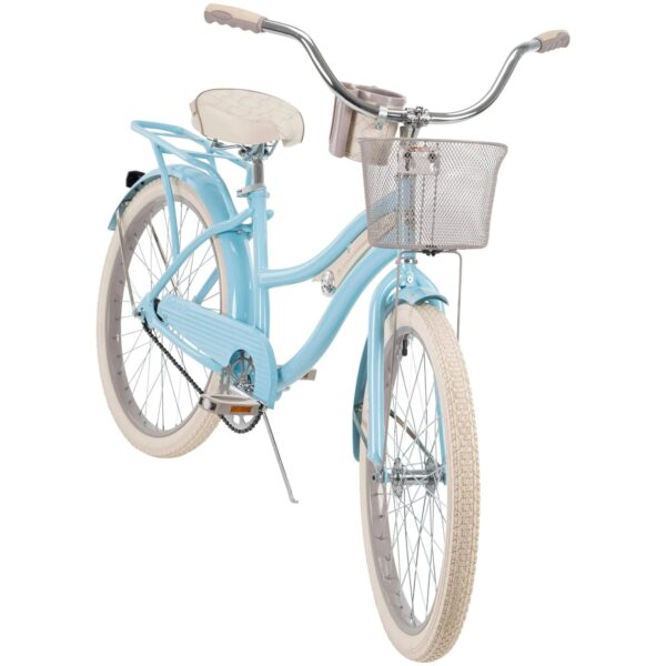 Huffy 24 in. Girls nel Lusso Women's Classic Beach Cruiser Bike, Light Blue - MadeInUSA