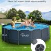 Evajoy 16ft x 48in Metal Frame Swimming Pool Set, Round Above Ground Pool Set with 2000 GPH Sand Filter Pump, Pool Ladder, Ground Cloth, Pool Cover - MadeInUSA