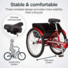 Schwinn Meridian Deluxe Adult Tricycle Bike, Three Wheel Cruiser, 26-inch Wheels, Low Step-Through Aluminum Frame, Adjustable Handlebars, Large - MadeInUSA