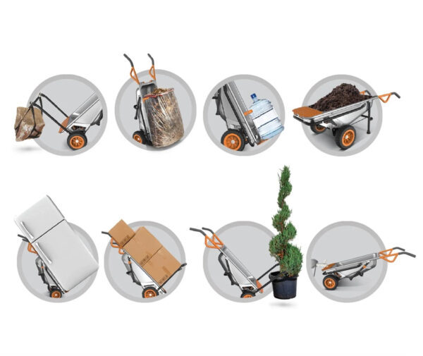 Worx WG050 Aerocart 8-in-1 Wheelbarrow - MadeInUSA