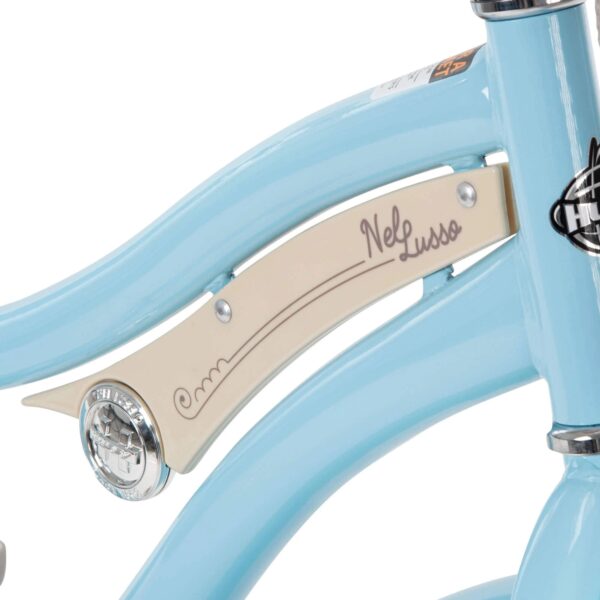 Huffy 24 in. Girls nel Lusso Women's Classic Beach Cruiser Bike, Light Blue - MadeInUSA