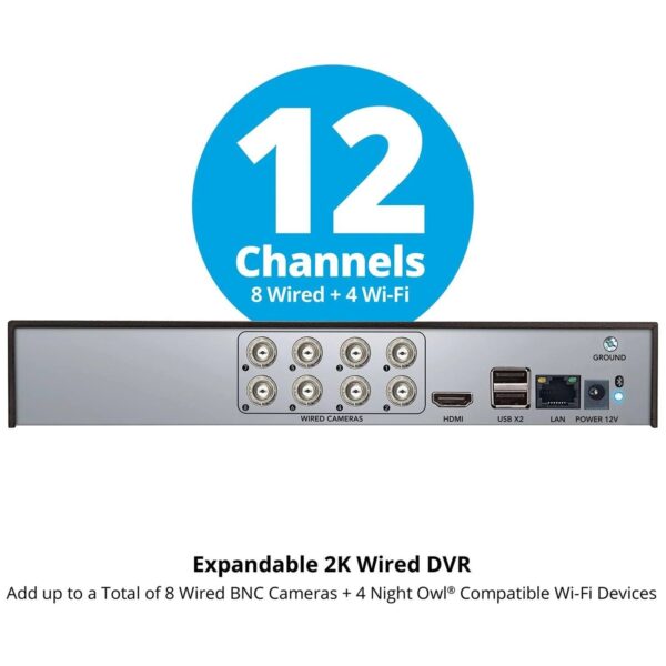 BA027CCA-F49F-4C10-5375-2AC0B0EEE76A Night Owl 12 Channel DVR Home Security Camera System - 8 Pack - MadeInUSA