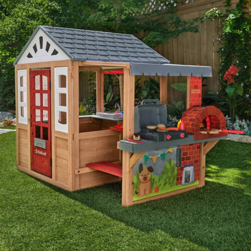 Kidkraft Grill & Chill Pizza Party Wooden Outdoor Playhouse - MadeInUSA