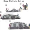 Ozark Trail 20' x 10' x 80' Instant Cabin Tent, Sleeps 12 - MadeInUSA