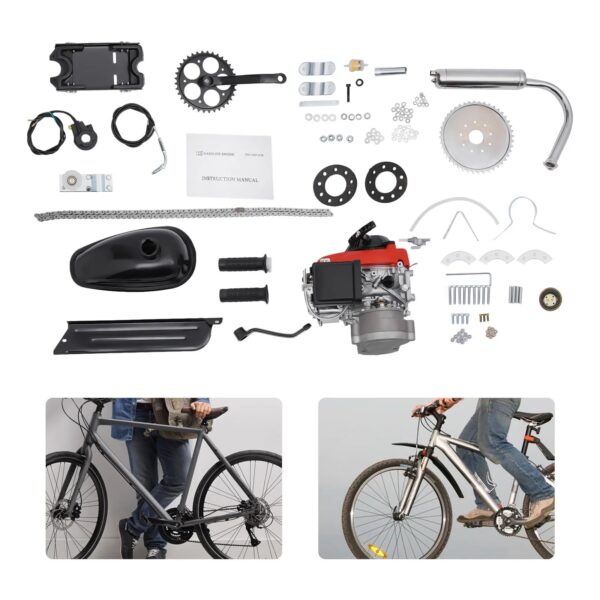 D52D1550-4991-0E8E-8CF9-970D51F4A88A Anqidi Full Set 4-Stroke 53CC Bicycle Engine Kit Gas Motorized Bike Electric Bicycle Engine Motor Complete Kit Gasoline Powered Engine TCI Ignition 1.5KW 6800Rpm - MadeInUSA