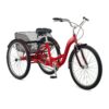 Schwinn Meridian Deluxe Adult Tricycle Bike, Three Wheel Cruiser, 26-inch Wheels, Low Step-Through Aluminum Frame, Adjustable Handlebars, Large - MadeInUSA