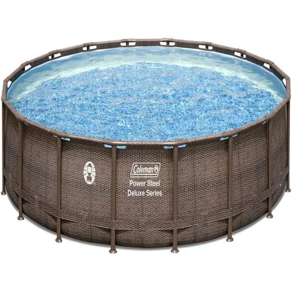 E869DD70-06AA-34D1-EFF9-0CABBA405B51 Coleman Power Steel 18 x 48 Round Above Ground Pool Set - MadeInUSA