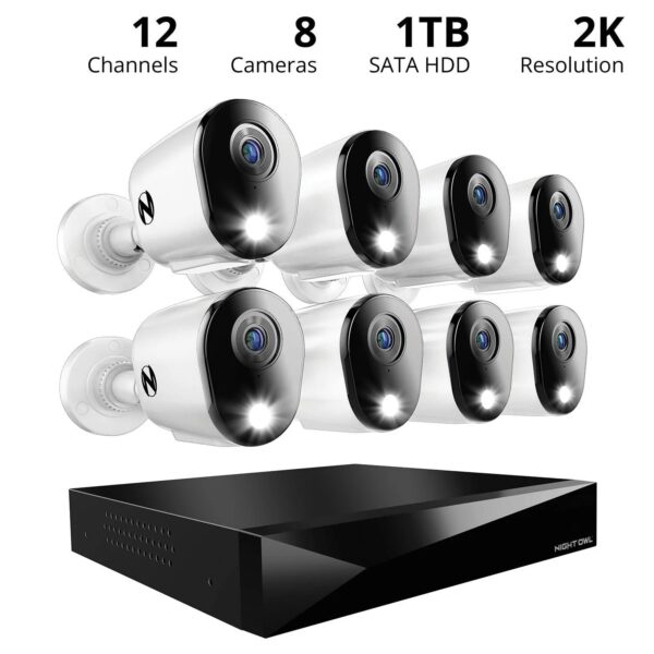 E8D3BEB7-3985-383E-5181-0586B3805B04 Night Owl 12 Channel DVR Home Security Camera System - 8 Pack - MadeInUSA