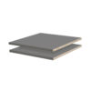 100% Solid Wood Cosmo 3-Door Wardrobe with Raised Panel Doors, Gray - Palace Imports 7115D - MadeInUSA