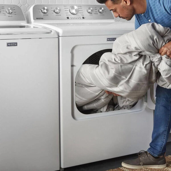 Maytag - 7.0 Cu. ft. Electric Dryer with Wrinkle Prevent - White - MadeInUSA