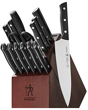 HENCKELS Dynamic Knife Block Set, 15-pc, Dark Brown