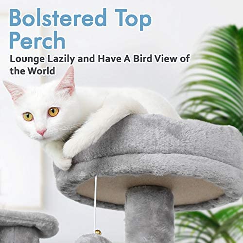 rabbitgoo Cat Tree Cat Tower 61" for Indoor Cats, Multi-Level Cat Condo with Hammock & Scratching Posts for Kittens