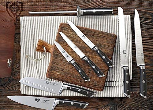 DALSTRONG Knife Block Set - 5 Piece - Gladiator Series - with Modular, Multi-Level Block - German HC Stainless Steel - Premium ABS Polymer Handles - NSF Certified