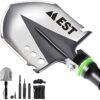 EST Gear Survival Shovel 18-in-1 Military Gear Folding Compact Tactical Entrenching Tool for Camping, Backpacking and Emergencies, Lifetime Replacement