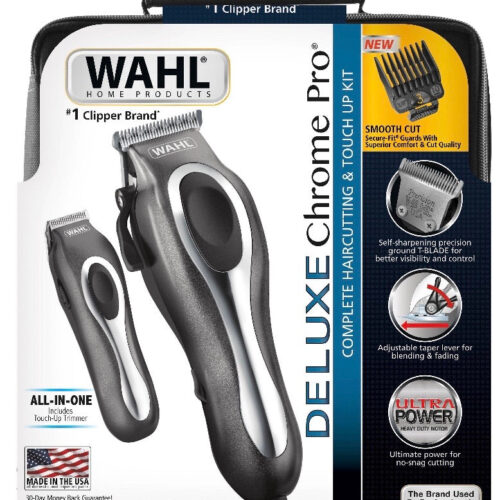 Wahl Deluxe Chrome Pro Clipper and Trimmer Kit 25 Pieces - 79650-1301