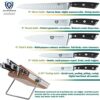 DALSTRONG Knife Block Set - 5 Piece - Gladiator Series - with Modular, Multi-Level Block - German HC Stainless Steel - Premium ABS Polymer Handles - NSF Certified