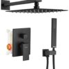 ESNBIA Oil Rubbed Bronze Shower System, Bathroom 12 Inches Rain Shower Head