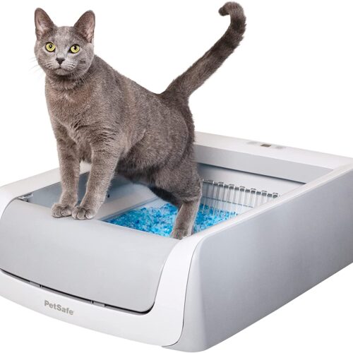 PetSafe ScoopFree Self Cleaning Cat Litter Box Systems, iOS/Android App with Health Counter - Automatic Cat Litter Box, Crystal Cat Litter
