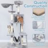 rabbitgoo Cat Tree Cat Tower 61" for Indoor Cats, Multi-Level Cat Condo with Hammock & Scratching Posts for Kittens