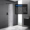 ESNBIA Oil Rubbed Bronze Shower System, Bathroom 12 Inches Rain Shower Head