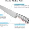 WELLSTAR Rainbow Knife Set 14 Pieces, Iridescent German Stainless Steel Kitchen Knives Set with Wooden Block, Colorful Titanium Coating, Chef’s Knife Block Set with Scissors and Built-in Sharpener