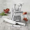 Cuisinart C77WTR-15P Classic Forged Triple Rivet, 15-Piece Knife Set, White