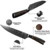 Yatoshi 7 Knife Block Set - Pro Kitchen Knife Set Ultra Sharp High Carbon Stainless Steel with Ergonomic Handle