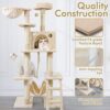 rabbitgoo Cat Tree Cat Tower 61" for Indoor Cats, Multi-Level Cat Condo with Hammock & Scratching Posts for Kittens
