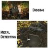IUNIO Survival Off-Roading Tool Kit, Folding Shovel, Camping Axe, Multitool, Pickaxe, with Carrying Bag, for Outdoor, Car Emergency (Upgrade Black)