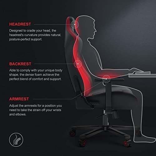 Furgle Gaming Chair, Racing Style High-Back Ergonomic Chair