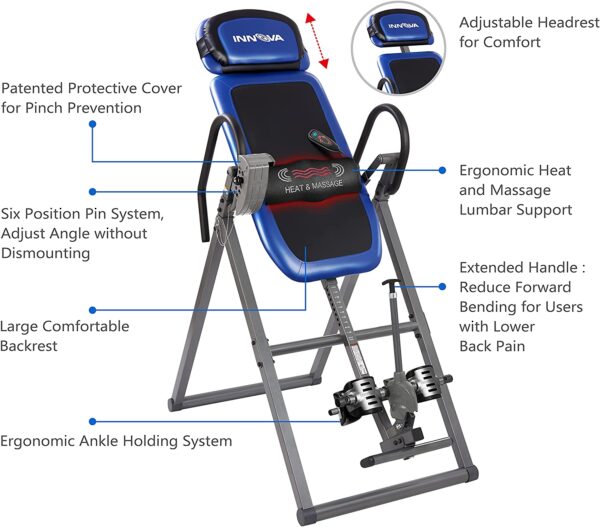 INNOVA HEALTH AND FITNESS ITM4800 Advanced Heat and Massage Inversion Table