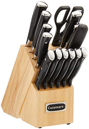 Cuisinart C77WTR-15P Classic Forged Triple Rivet, 15-Piece Knife Set, White