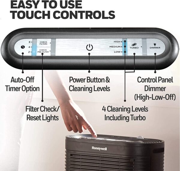 Honeywell HPA100 HEPA Air Purifier, Medium Room (155 sq. ft)