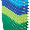 Really Good Stuff Rainbow Name Labels Durable Book and Binder Holders (Set of 12)