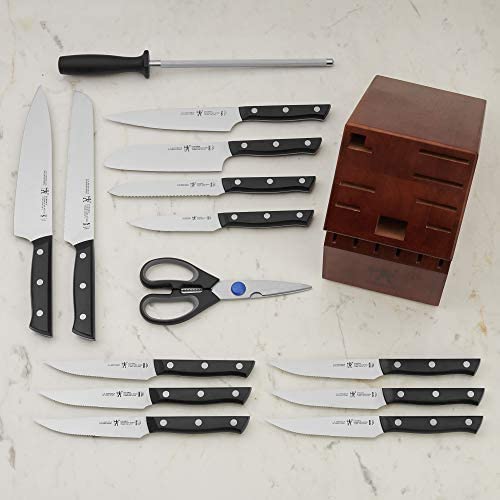 HENCKELS Dynamic Knife Block Set, 15-pc, Dark Brown