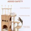 Made4Pets Cat Tree Modern Cat Tower Featuring with Fully Sisal Covering Scratching Posts
