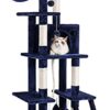 rabbitgoo Cat Tree Cat Tower 61" for Indoor Cats, Multi-Level Cat Condo with Hammock & Scratching Posts for Kittens