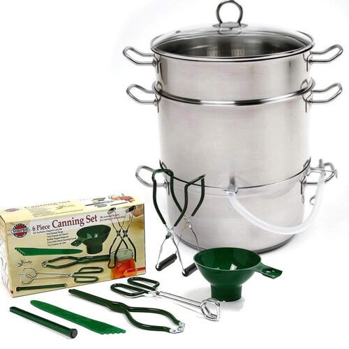 Norpro Stainless Steamer/Juicer Bundle with Norpro 6pc Canning Essentials – Stainless Steel