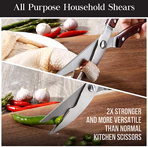 19-Piece Premium Kitchen Knife Set With Wooden Block | Master Maison German Stainless Steel Cutlery With Knife Sharpener & 8 Steak Knives