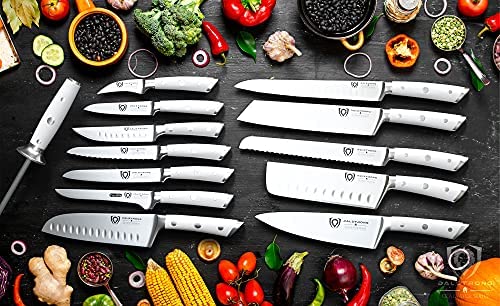 DALSTRONG Knife Block Set - 5 Piece - Gladiator Series - with Modular, Multi-Level Block - German HC Stainless Steel - Premium ABS Polymer Handles - NSF Certified
