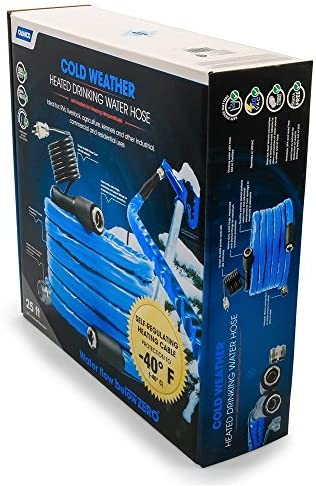 Camco 22912 50 Feet Taste Pure Heated Drinking Water Hose with Thermostat - Lead Free