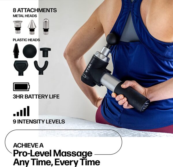 Vybe Pro Muscle Massage Gun for Athletes - 9 Speeds